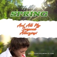 White Professional Spring Allergies  Square ( Persegi (1:1) template