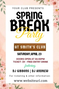 White Professional Spring Break Party 23 April Tumblr Graphic template