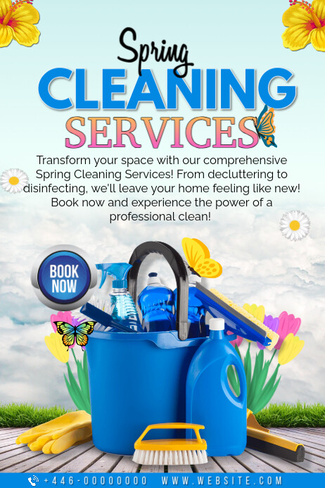 Copy of White Professional Spring Cleaning Services Poster | PosterMyWall