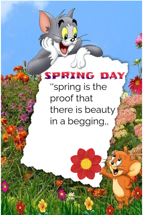 Design Spring Day White Professional Spring Day Poster Template | PosterMyWall