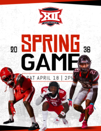 White Professional Spring Football Game Flyer Volante (Carta US) template