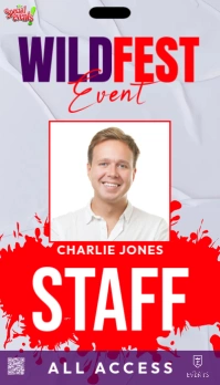 White Professional Staff Id Name Tag Template  Business Card