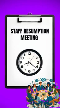 白色 Staff Resumption Meeting Instagram Reel Template