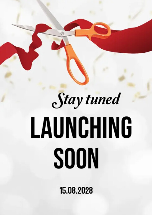 White Professional Stay Connected Launching S A4 template