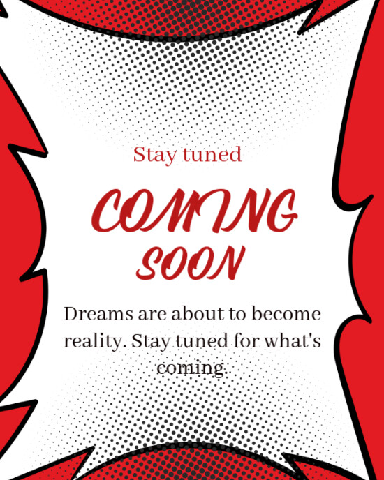 White Professional Stay Tuned Coming Soon  Instagram Portrait template