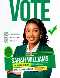 White Student Government Election Flyer Template
