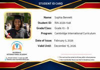Hvid Student ID Card A6 Template