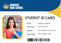 White Student ID Card Postcard Template