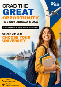 White Study Abroad A4 Template