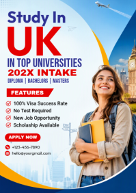 Biały Study Abroad in the UK A4 Template