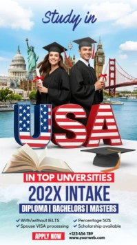 White Professional Study Abroad Instagram Story template