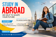 Putih Study Abroad Affiche Template