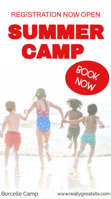 White Professional Summer Camp Instagram Story template