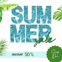 White Professional Summer Sale Instagram Post template