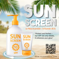 White Professional Sun Screen Ad Instagram Post template