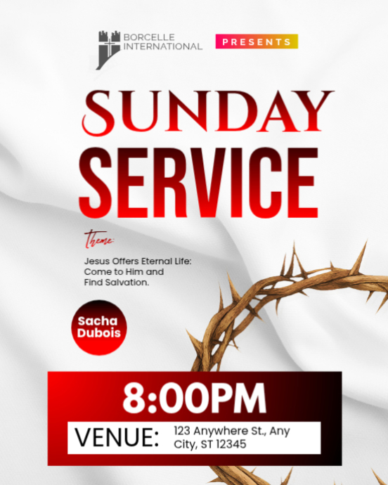 Sunday Service Template | PosterMyWall