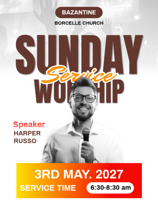 Sunday Worship Service Flyers Template | PosterMyWall