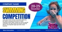 White Professional Swimming Competition Facebook Shared Image template