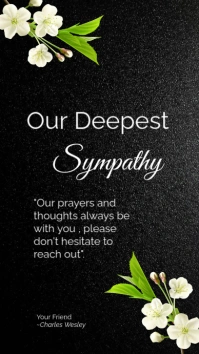 White Professional Sympathy Card Design Template Instagram Story Instagram-verhaal