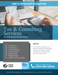Hvid Tax and Consulting Services Flyer Template