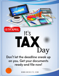 Putih Tax Day Flyer Template