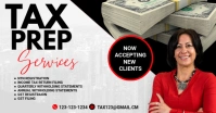White Professional Tax Prep Services Facebook Shared Image template