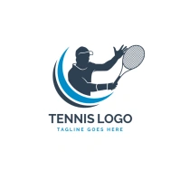 White Professional Tennis And Sport Logo โลโก้ template