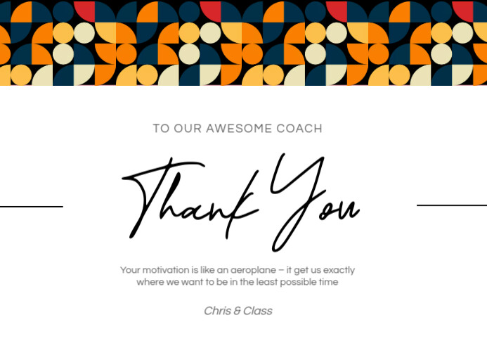 White Professional Thank You Card A6 Template | PosterMyWall