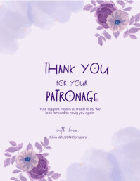 White Professional Thank You Card  Flyer (us Letter) template