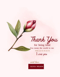 White Professional Thank You Card  Flyer (us Letter) template