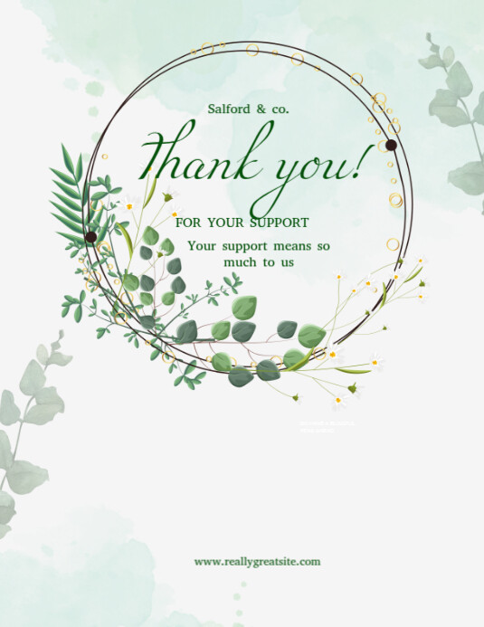 Copy of White Professional Thank You Card Flyer (us Letter) | PosterMyWall