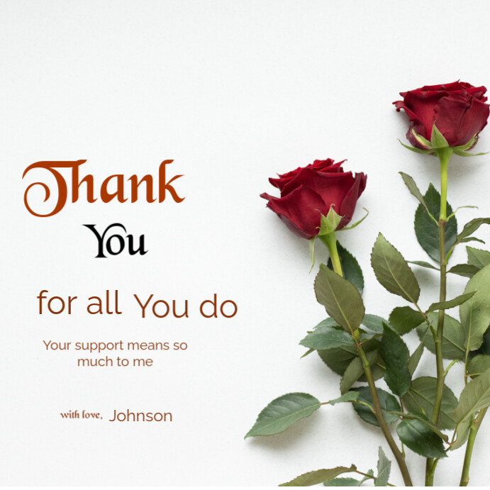 White Professional Thank You Card Instagram Post Template | PosterMyWall