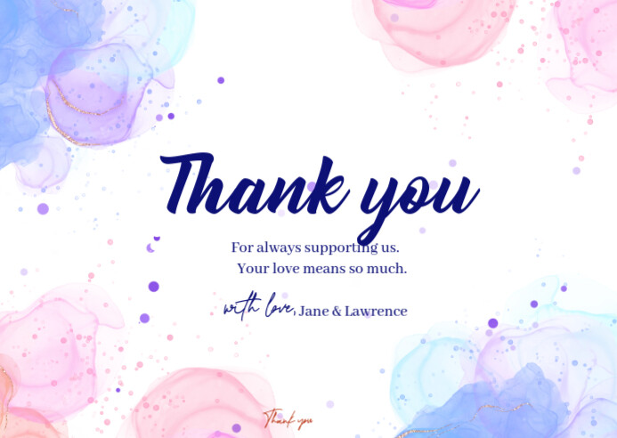 White Professional Thank You Card Postcard Template | PosterMyWall