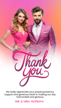 White Professional Thank You Card Template Instagram Story