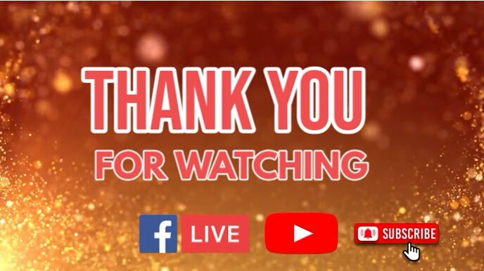White Professional Thank You For Watching  Digital Display (16:9) template