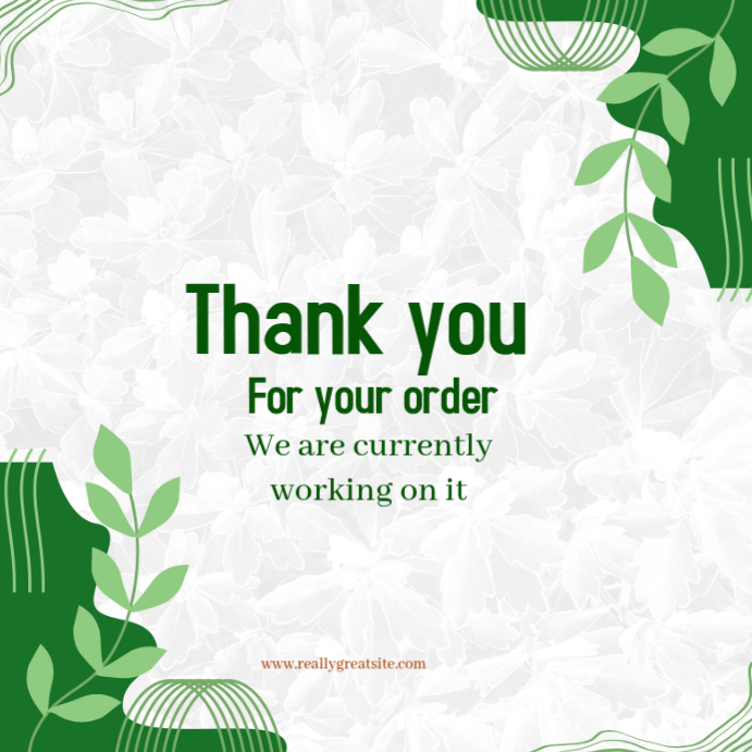 White Professional Thank You For Your Order Instagram Post Template ...