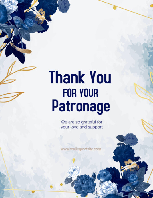 Copy of White Professional Thank You For Your Patronage Flyer (us ...