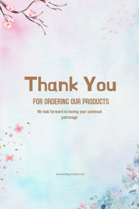 White Professional Thank You For Your Patronage Poster Template ...