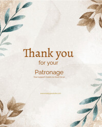 White Professional Thank You For Your Patronage  Instagram Portrait template