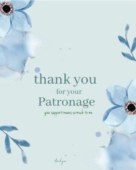 White Professional Thank You For Your Patronage  Instagram Portrait template