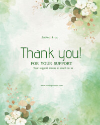 White Professional Thank You For Your Support  Instagram Portrait template