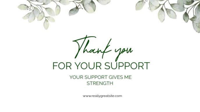 Copy of White Professional Thank You For Your Support Digital Display ...