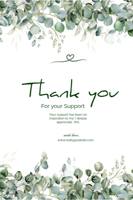 Copy of White Professional Thank You For Your Support Poster | PosterMyWall