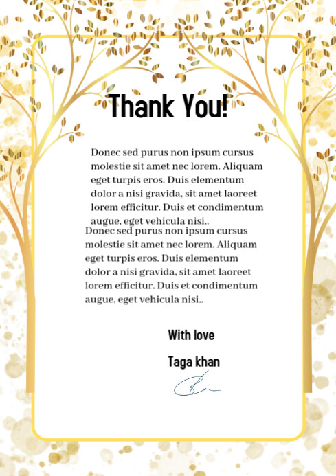 Plantilla de White Professional Thank You Pages A4 | PosterMyWall