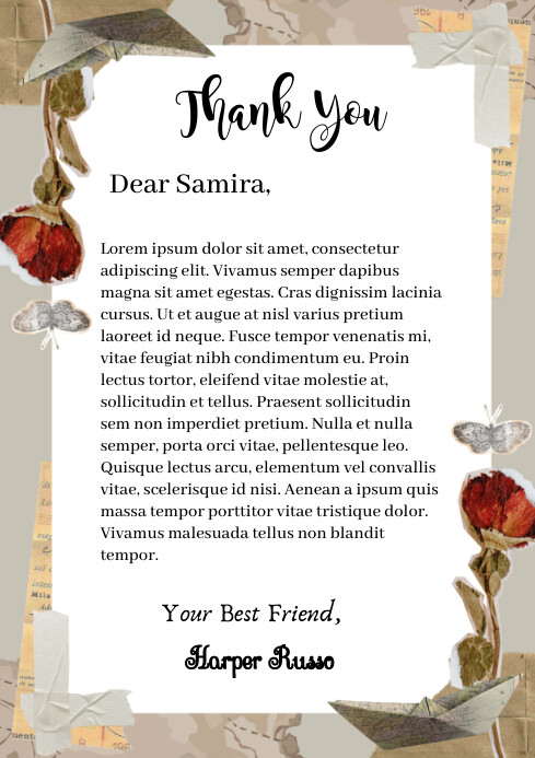 Plantilla de White Professional Thank You Pages A4 | PosterMyWall