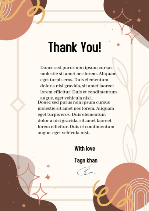 Plantilla de White Professional Thank You Pages A4 | PosterMyWall