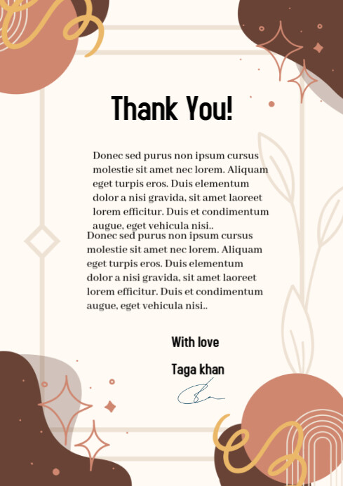 Copy of White Professional Thank You Pages Background A4 | PosterMyWall