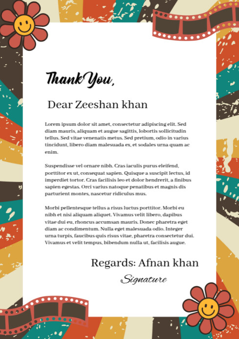 Copy of White Professional Thank You Pages Background A4 | PosterMyWall