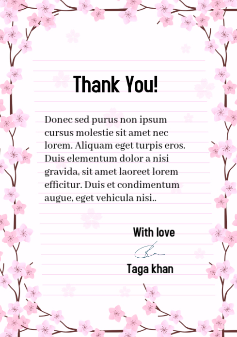 White Professional Thank You Pages Background A4 Template | PosterMyWall