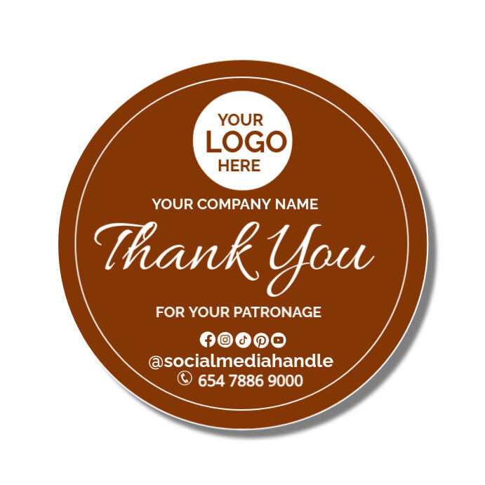 Plantilla de White Professional Thank You Sticker Instagram Post ...